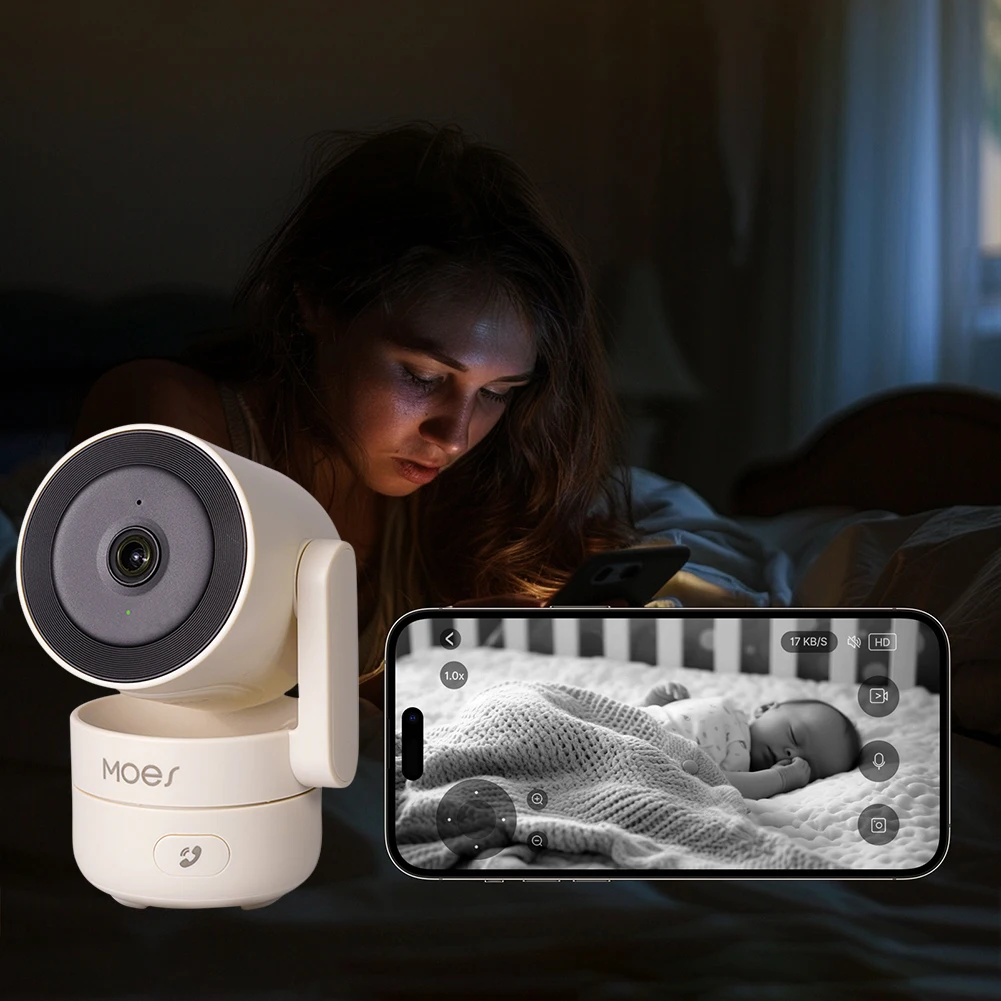와이파이 실내 팬 틸트 스마트 보안 카메라, 적외선 야간 투시경, 4MP HD 파노라마 순찰 모니터, 양방향 오디오, IP 보안 카메라