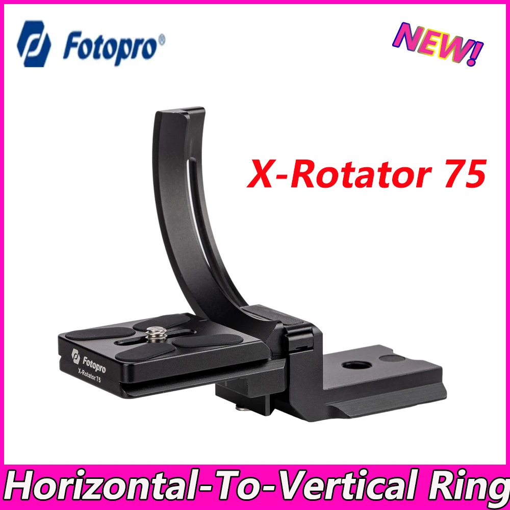 

Fotopro X-Rotator 75 1/4 Circle Design Horizontal to Vertical Ring for Sony ZV-E1 A7C A7M3 A7R4 A7S5 DSLR Camera