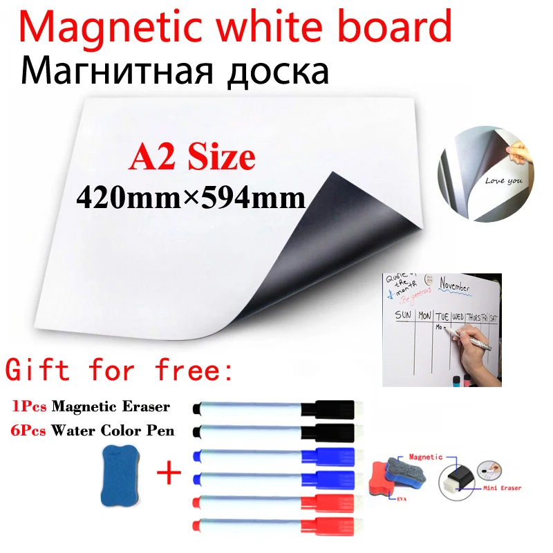 Large Whiteboard Magnetic Drawing Board Wall Stickers Home Decor Fridge  Magnet For Kids Writing Eraserable Doodle Mat 25X19 Inch - AliExpress