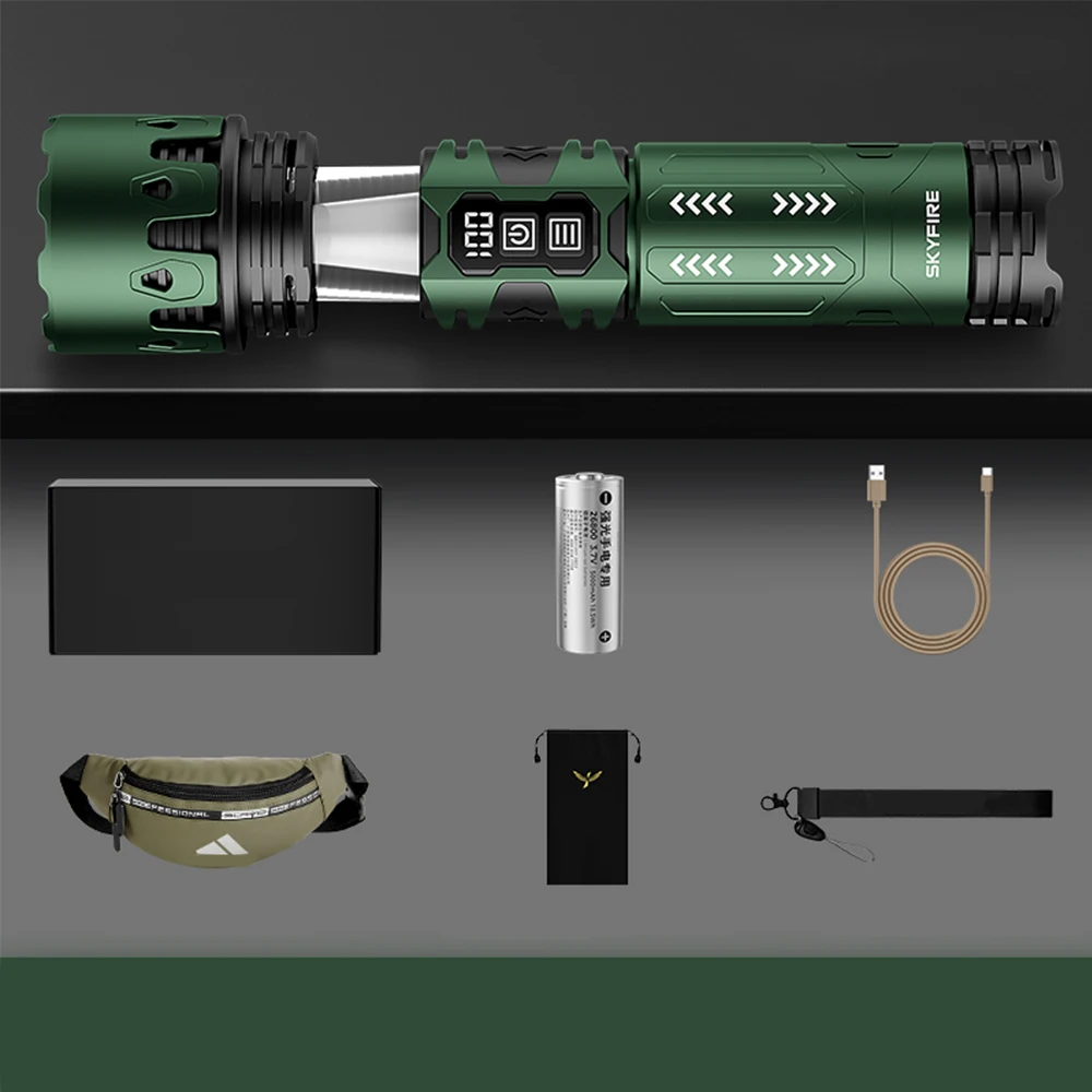 פנס חזק בעל תאורה גבוהה LED, פנס חזק בעל תאורה גבוהה, פנס נטען במיוחד לטיולים בחוץ, פעילויות בחווה ולילה