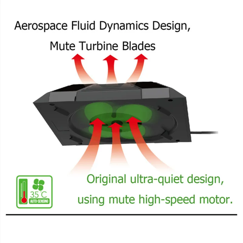 Cooling fan PG-X010 External Cooling Fan USB Power 35 Degree Smart Auto-Sensing Built-in Cooler Temperature Control Fan for XBox One gaming cooling fan