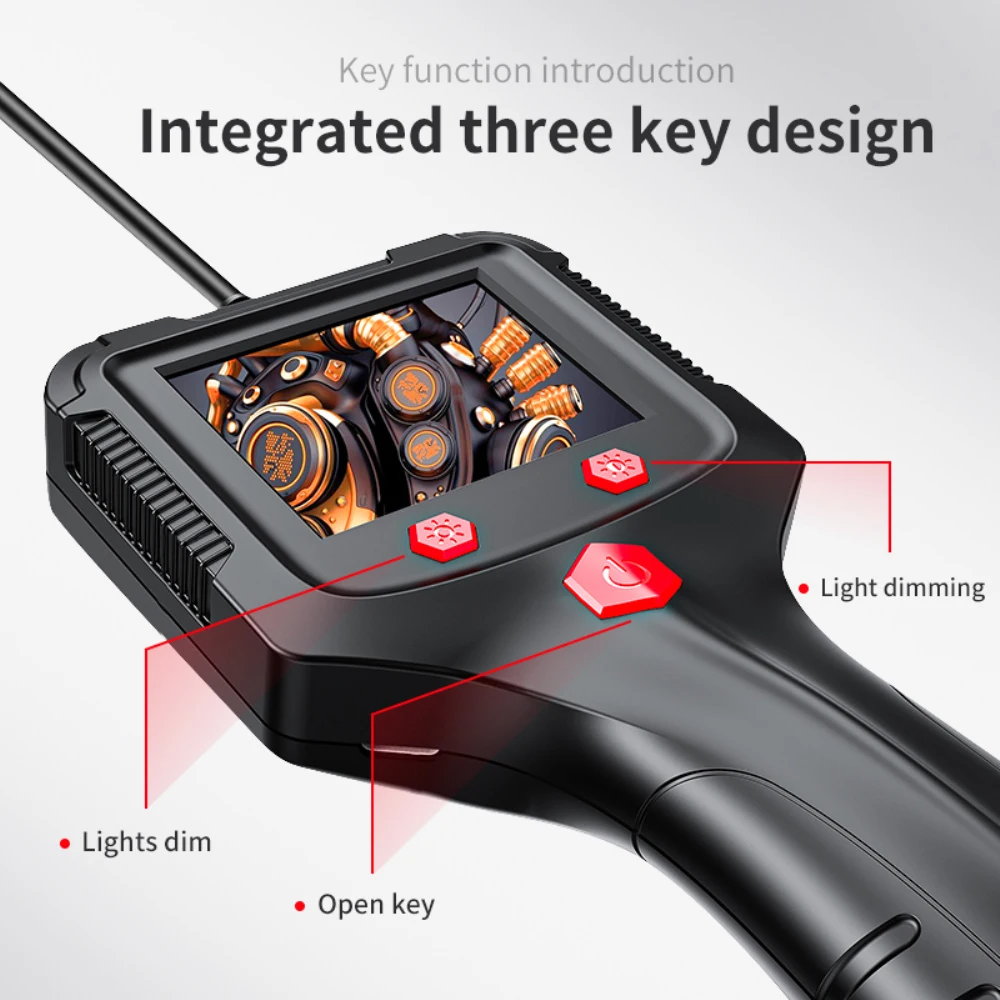 With Screen 15m Cable Industrial Endoscope Detector Mini Integrated Machine Accessories Tools Inspection Borescope Handheld images - 6