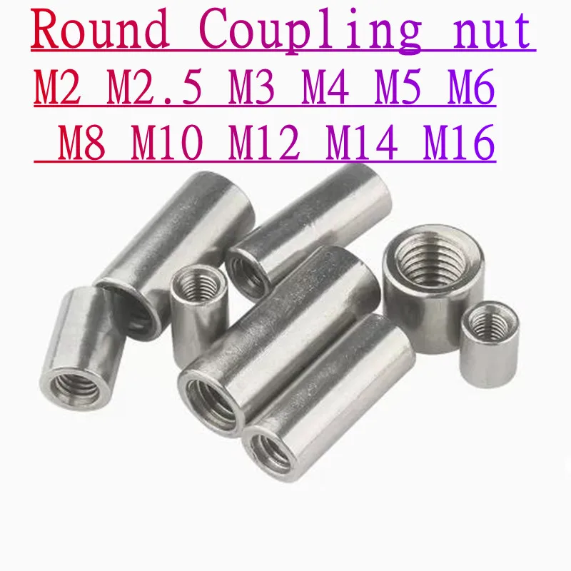 210pcs M3 M4 M5 M6 M8 M10 Stainless Steel extend long round coupling nut