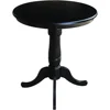 Round Top Pedestal Table 30 Inch Solid Wood Kitchen Counter Height Furniture For Dining Room 2