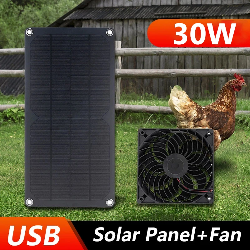 SolarFanforDogChickenHouse30WMonocrystallineSolarPanelSolar