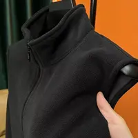 Thi Fce Vest for Men Outdoor Casual Winter Warm Jaet Youth Sle Zipper Closure Stand Fit Workwear Large Size