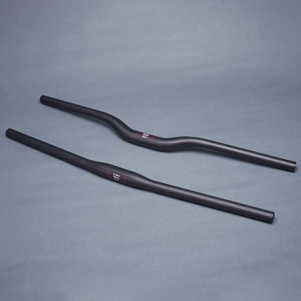 Matte 3K Carbon Bike MTB Handlebar Mountain Bicycle Horizontal / One-shaped Handlebar 580/600/620/640/660/680/700/720/740/760mm