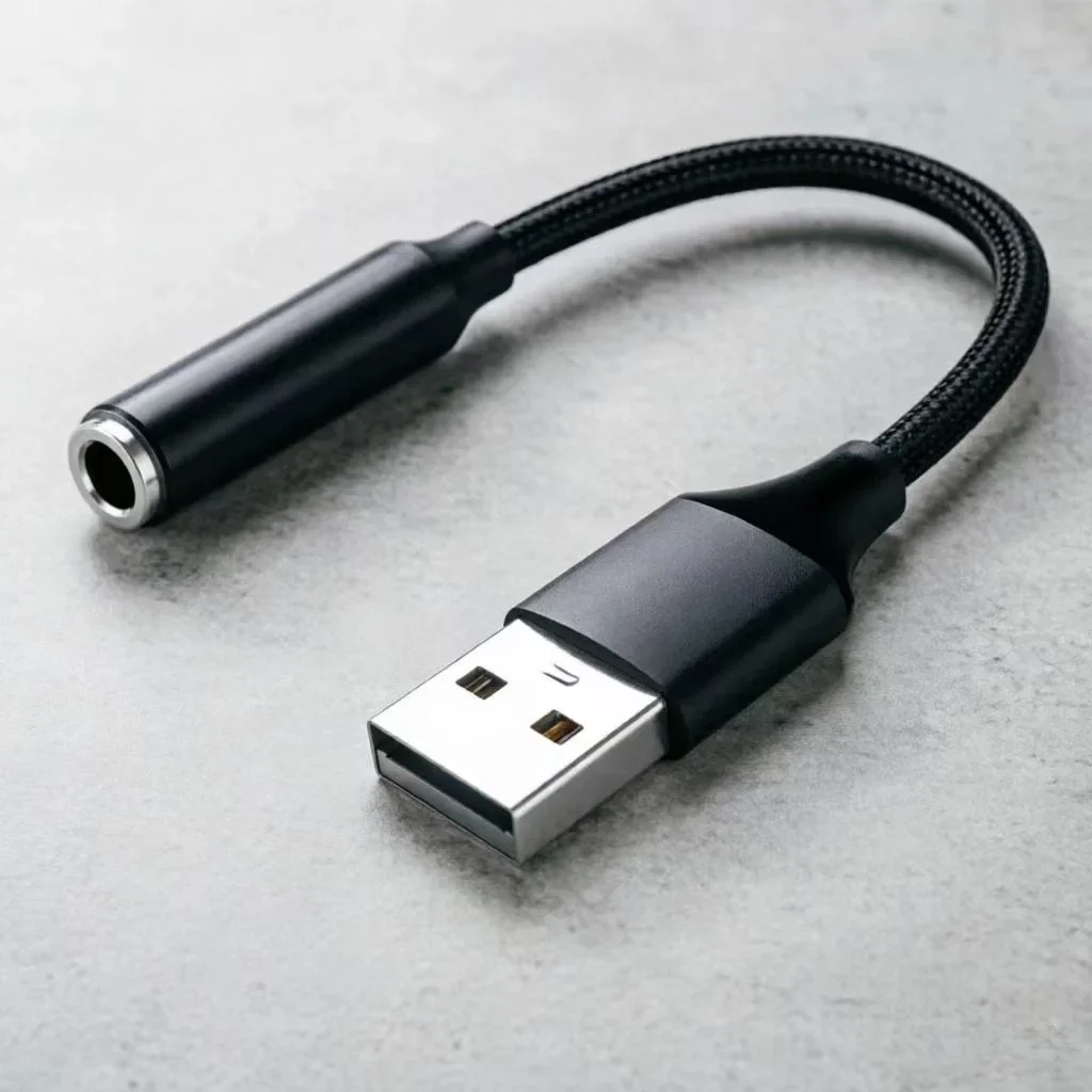 USB-3.5mm 오디오 어댑터, 노이즈 캔슬링 외부 사운드 카드, 플러그 앤 플레이, 정전기 방지, 윈도우, 맥, 리눅스 PC, 노트북 헤드폰용
