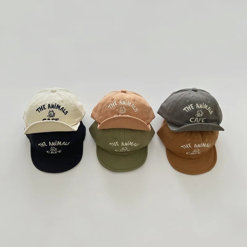 Autumn Spring Baby Baseball Hats Letter Pattern Kids Boys Girls Sun Hat Cotton Winter Children Peaked Caps korea embroidered kids baseball caps cute bunny baby peaked cap autumn boys girls cap kids accessories