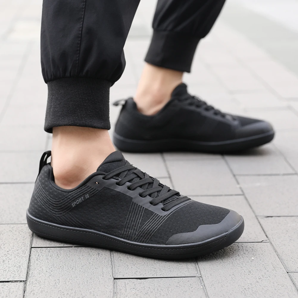 Minimalist Barefoot Shoes Cross Trainer Shoes Non Slip Wide Toe Walking Shoes Fashion Running Sneakers for Hiking Climbing