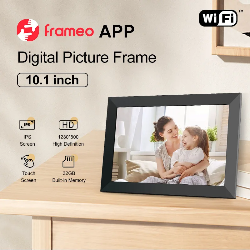 New 32G WIFI digital photo frame, 10-inch high-definition electronic photo album, touch screen, gravity sensing Christmas gift view 2