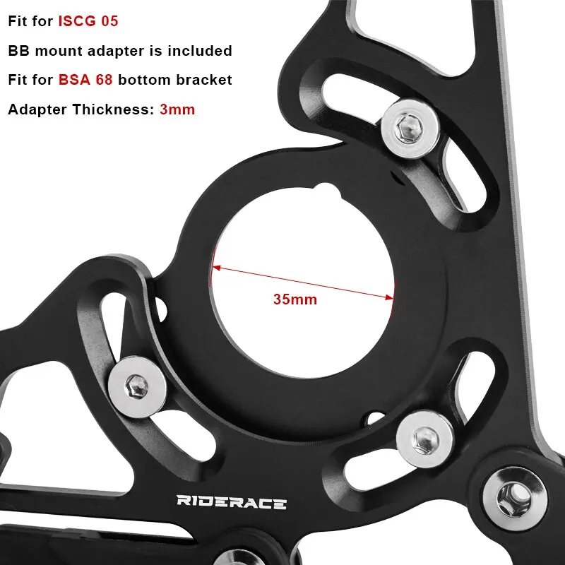 Bicycle Chain Guide ISCG 03/05 BB Mount MTB Bike Single Chainring 32-38T 1x System Chainwheel Bash Protector Plate