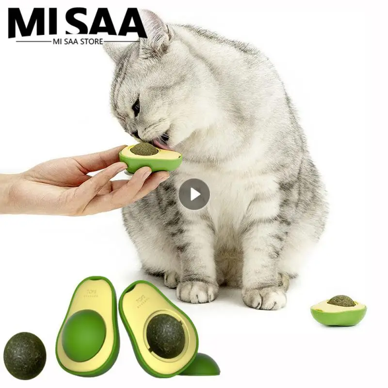 AvocadoCatnipWallBallCatToysCatnipEdibleLickingBallsSnack