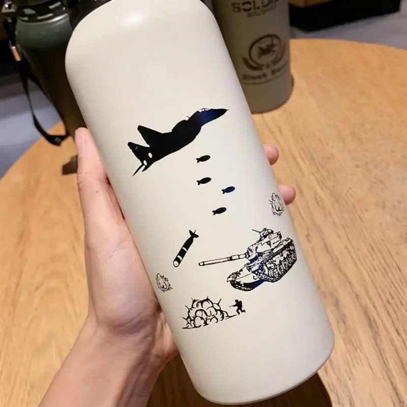 휴대용 이중 벽 누수 방지 물컵, 스테인리스 스틸 진공 플라스크 단열 컵, 안전한 스포츠 병