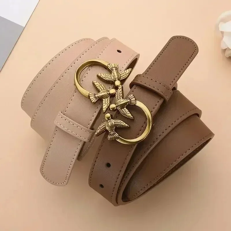 

2024 New Real Cowhide Women's Belt Fashion Design Women's Casual Pants Belt High Quality Luxury Brand Corset Belt