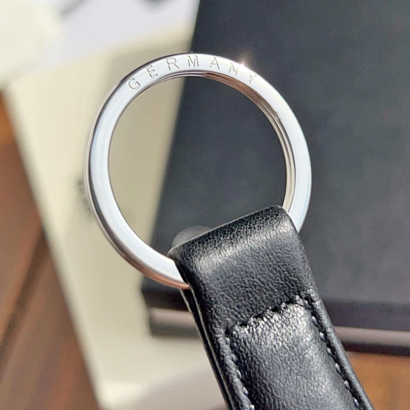 LJ2 Luxury MB Car Key Chain Blue Red Black Leather 316 Stainless Steel High Quality Gift