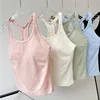 Women Longline Inner Padded Racerback Crop Tank Tops Basic Lounge Slim Fit Workout Tops for Gym Yoga Fitness 3