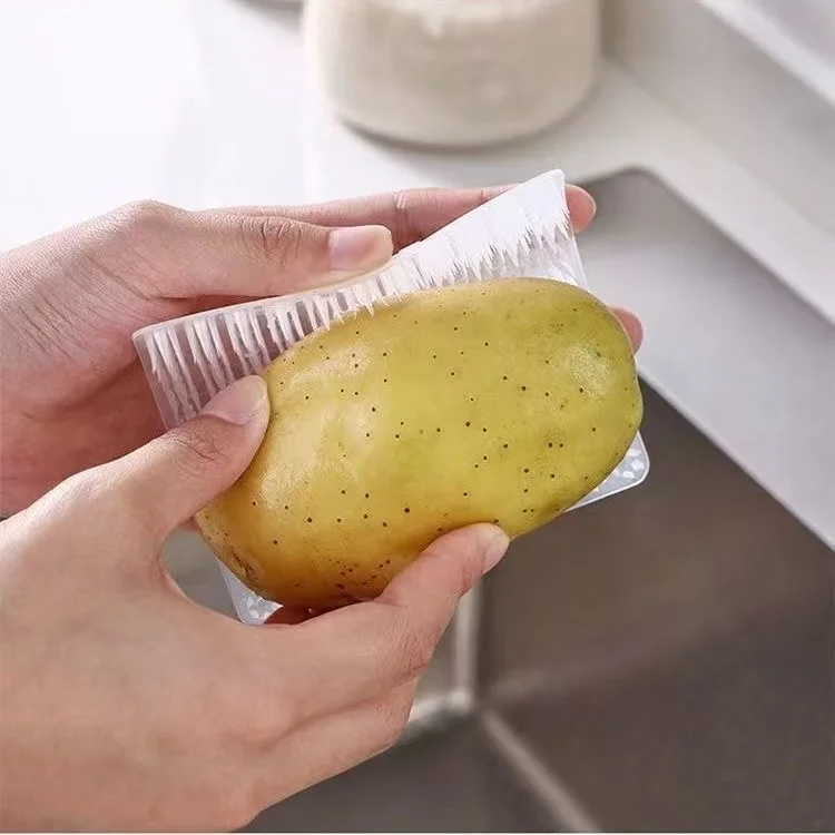 Fruit and vegetable cleaning brush Bendable fruit and vegetable brush Sink cutting board gap