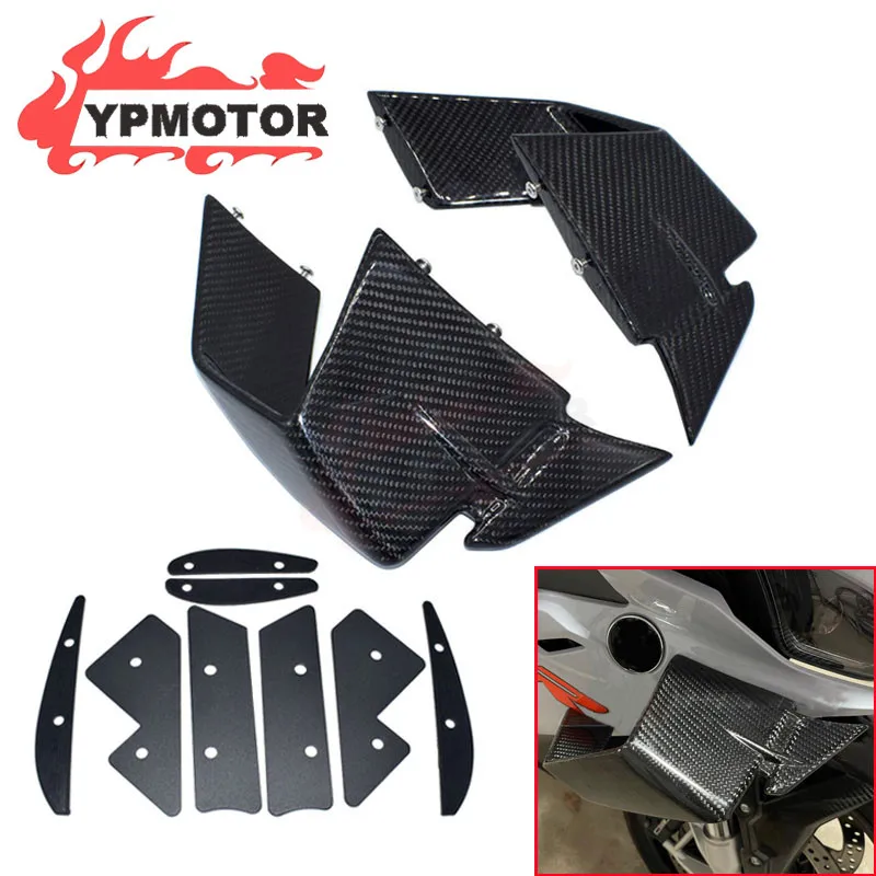 

S1000 RR 19-22 Sport Bike Carbon Fiber Front Fixed Wing Spoiler Deflector Frame Fairing Decal For BMW S1000RR 2019-2022