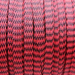 Multi - Length Braided Cable Sleeve - Durable Nylon Sheath for Wire Insulation and Protection (Black Red)