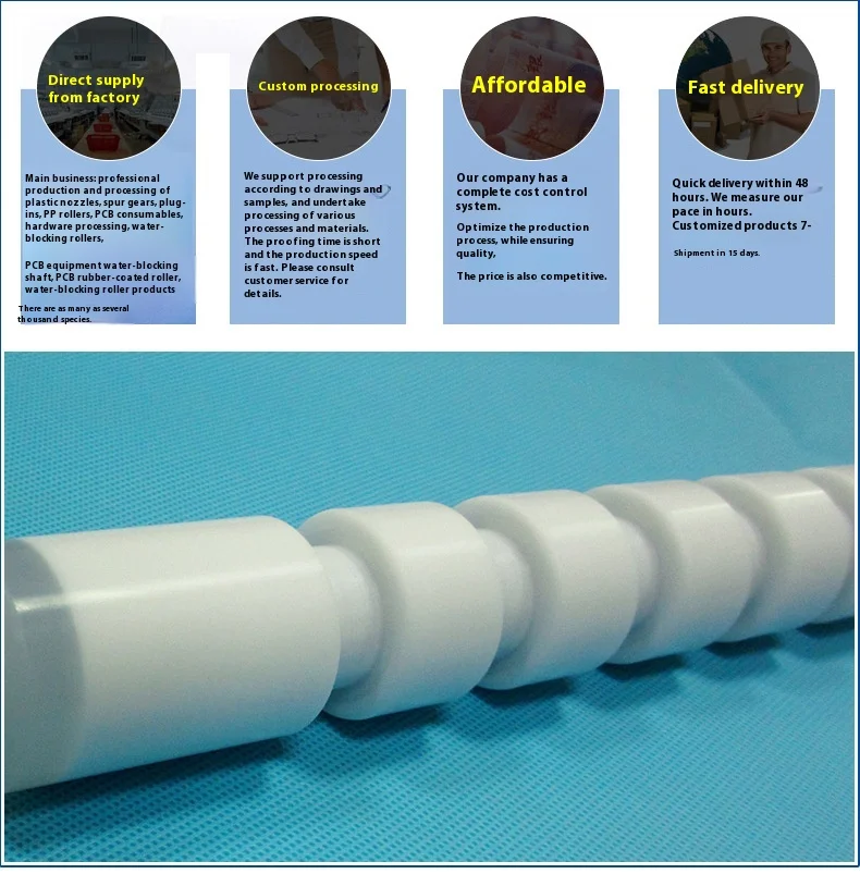 Description Picture 2 of itemPCBSpecial Slotted Rubber Reel Roller For Washing Horizontal PPWater Wheel Joint Water Retaining Roller Pressure