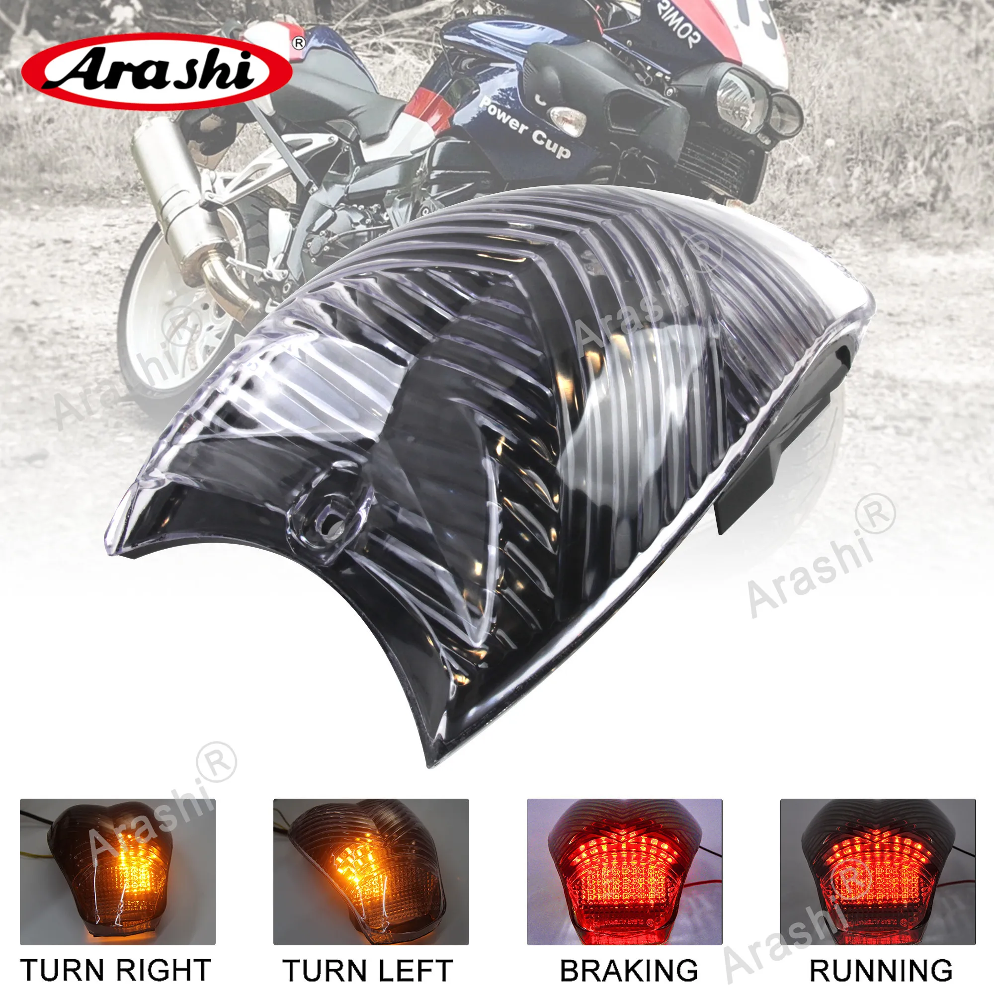 

Motorcycle LED Taillight Integrated Turn Signals For BMW K1200R 2004-2009 / K1200S 2003-2009/R1200R 2006-2015/K1200R Sport 05-08