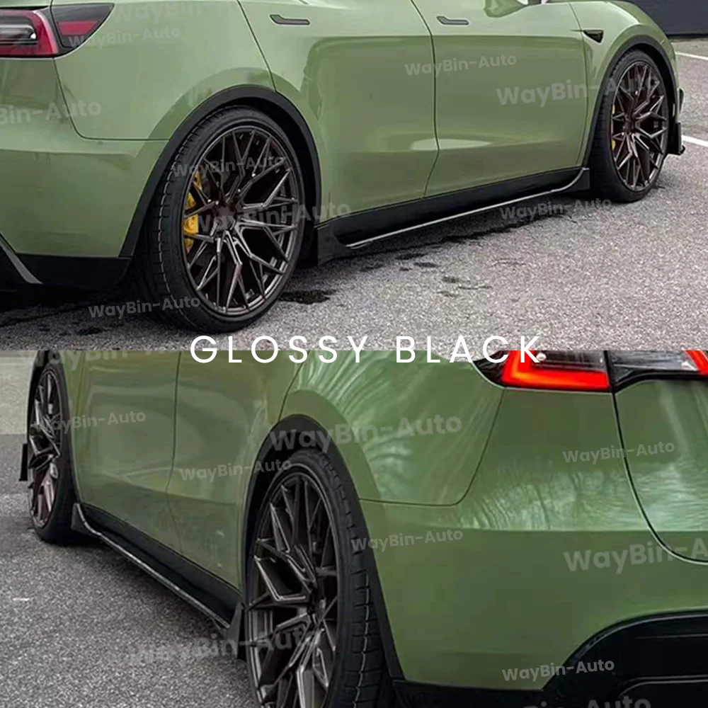 KUAFU Side Skirts Compatible With 2017-2023 Tesla Model 3 Rocker Panels Spoiler Extension ABS Carbon Fiber Style 4Pcs, Rocker Panels - Canada