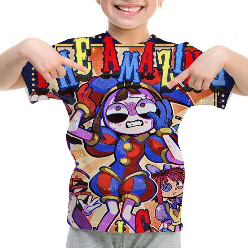 The Amazing Digital Circus 3D Printed T-shirt Classic Kids Short sleeved Top Clothing Boys and Girls Fashion Short sleeved