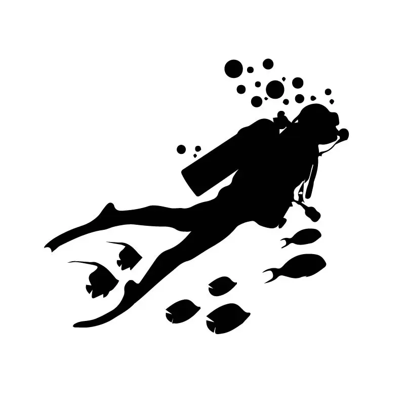

Jpct Car Stickers And Decals Off Road Creative Ocean World Diving Adventure Personalized Fish Cool Vinyl Stickers 18cm * 16cm