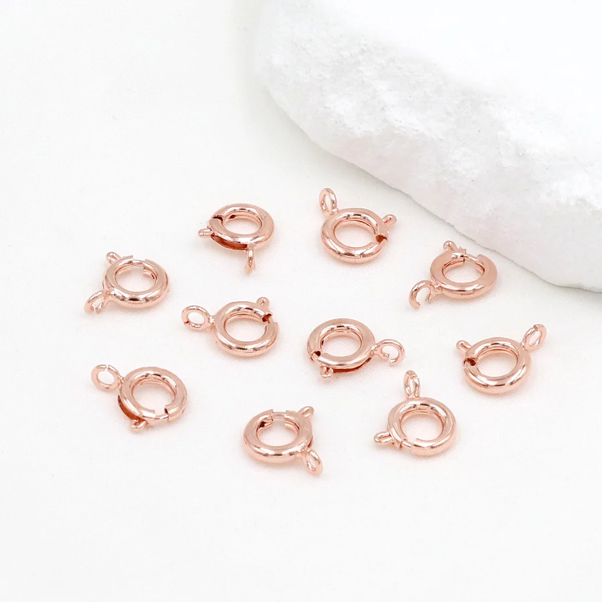 Pack of 10 Sterling Silver Spring Clasps