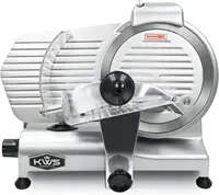 Kws Ms-10Ns 320W Motor Electric Meat Slicer 10-Inch With 304 Stainless Steel Blade, Frozen Meat/Cheese/Food Slicer Low Noise 1