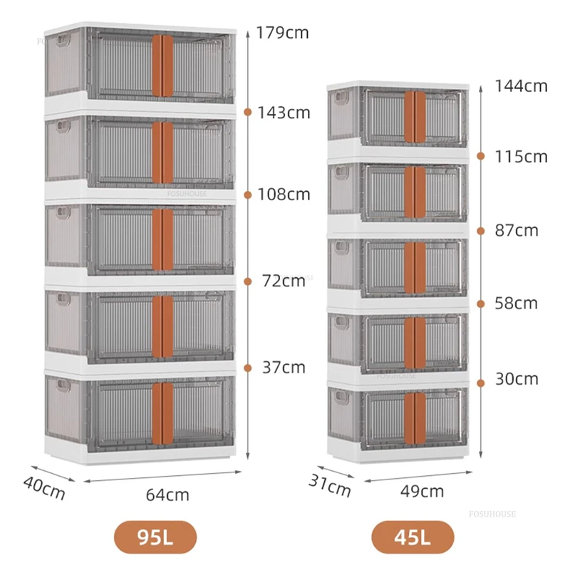 Simple Plastic Kitchen Cabinets Multi-layer Storage Cabinet with Door Multi-functional Pot Storage Cabinet Kitchen Furniture