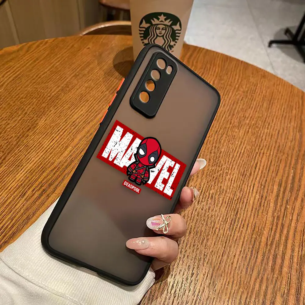 thumbnail image 1 of Matte Case for Huawei NOVA Y70 10 9 8SE 8 7SE 7I 7 6 5I 5 4 3I 4G 5G Case Funda Coque Shell The Handsome Marvel Avengers Cartoon, 1 of 5