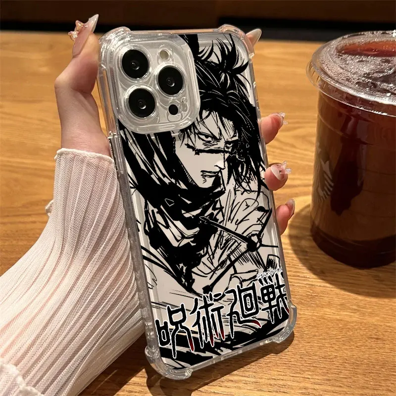 Clear Shockproof Anime Phone Case - Jujutsu Kaisen Choso Design