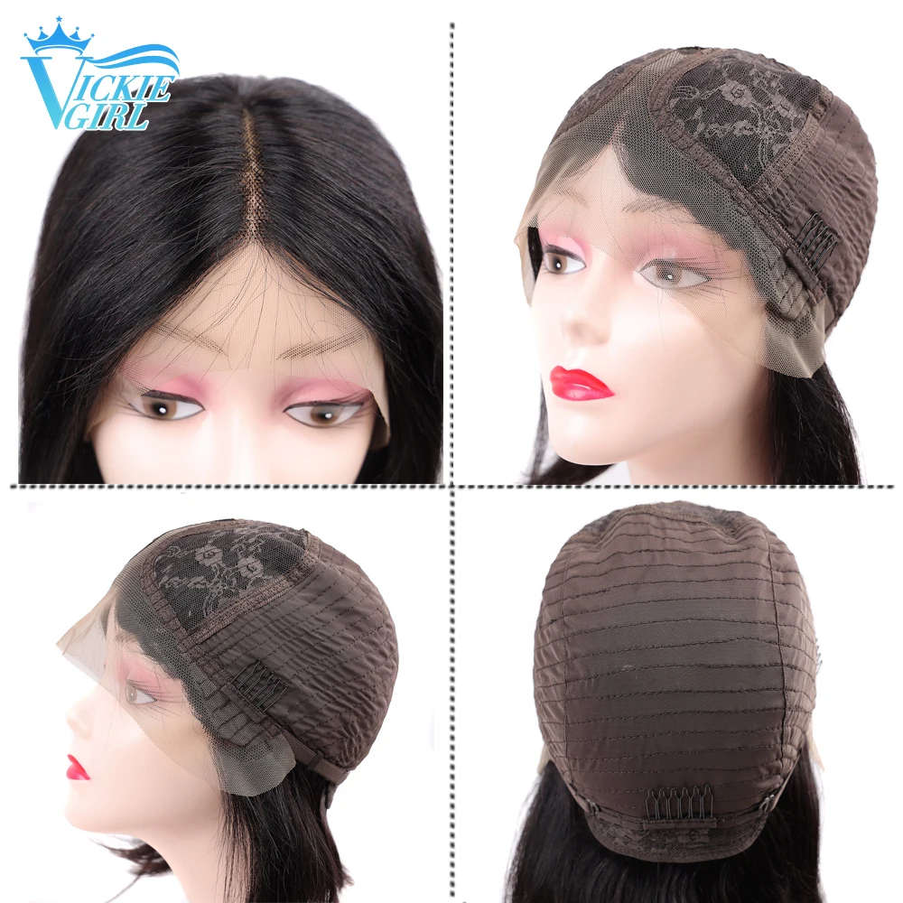 Short Human Hair Bobo Wigs Brazilian Silky Straight T part Lace Bob Human Hair Wig Pre Plucked Bobo Wigs For Black Women