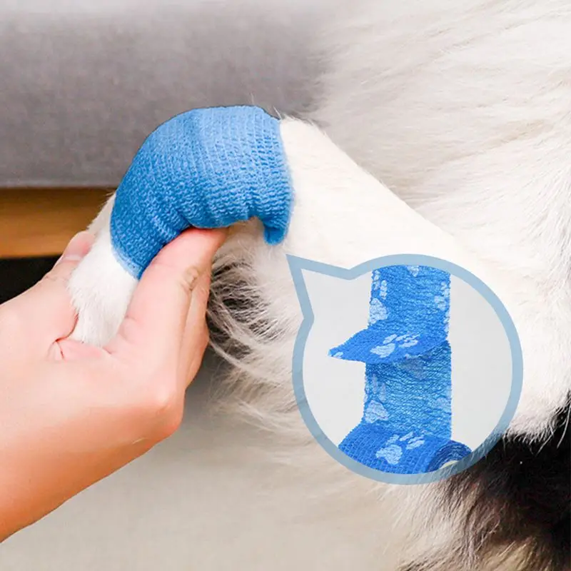 24Roll 2.5/5//7.5/10cm Pet Bandages Gauze Medical Bandage Self-adhesive Breathable Elastic Bandages for Sports Fixing Wrist Leg