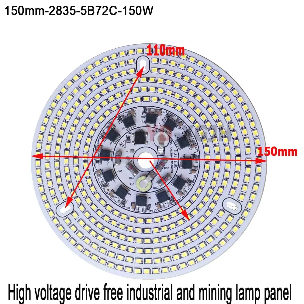 Description Picture 4 of itemLED PCB 2835 COB Chip 220V Full Power 200W 150W 100W 50W No Driver Light Linear Panel for DIY High Bay Lamps
