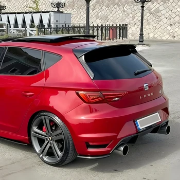 Spoiler Posteriore Nero Lucido per Seat Leon MK3 S/S FR 5 Porte Hatchback TSI TDI Standard 2012-2019, Kit Carrozzeria Tuning