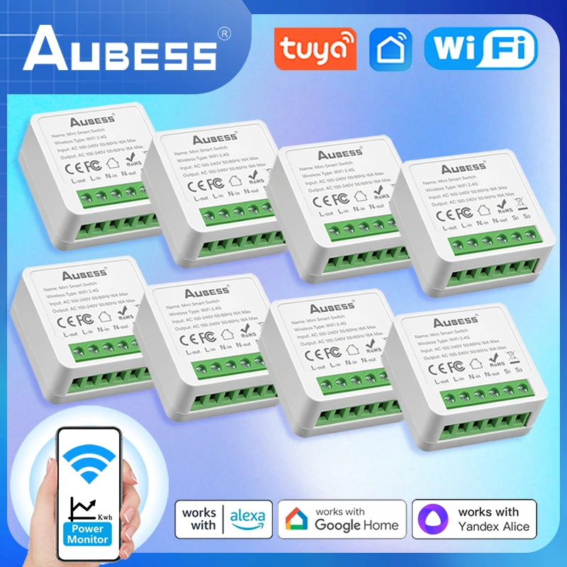 

WiFi Zigbee Mini Breaker DIY Smart Home with Energy Monitor Switch Mini Smart Breaker Smart Life Control Alexa Via Google Home