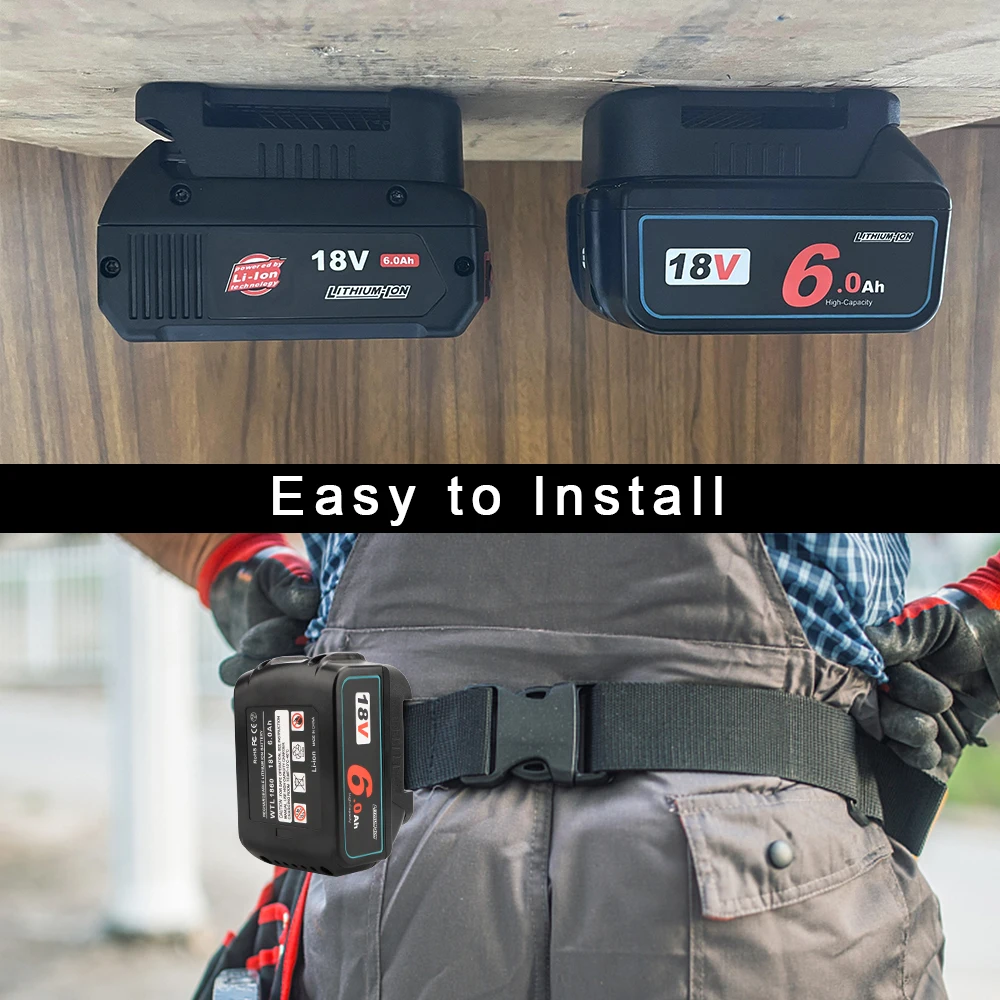 Battery Holder Camason For Makita and Bosch 18V Battery Storage Rack Holder Case for Fixing Devices Power Tool Accessories