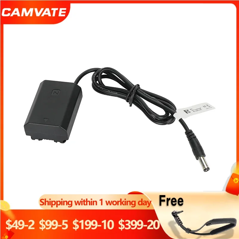 Camvate 2.5Mm Dc Barrel A Sony Np-Fz100 Cavo Batteria Fittizio Per Fx3/ A9 Ii/ A9/ A7R Iv/ A7R Iii/ A7 Iii/ A7C/ A7M/ A6600