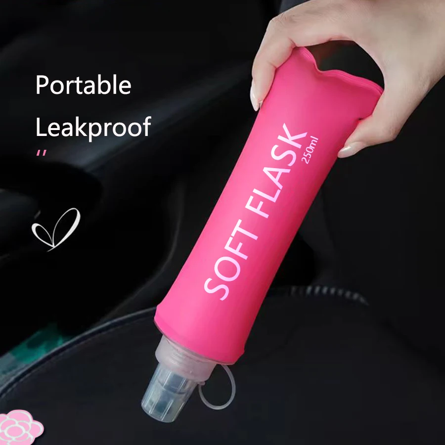 Folding Soft Flask Collapsible Sports Water Bottle Lightweight Leak-Proof for Running, Hiking, Cycling & Outdoor Sports