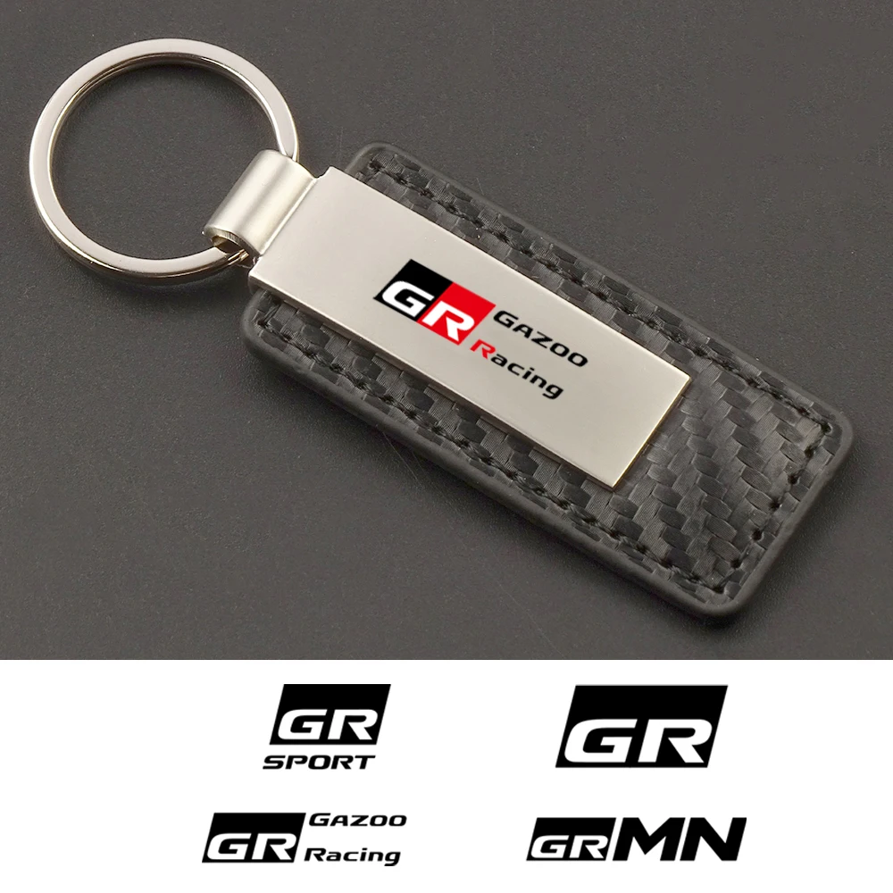 1 PC New leather metal car key chain keychain car key ring For Toyota