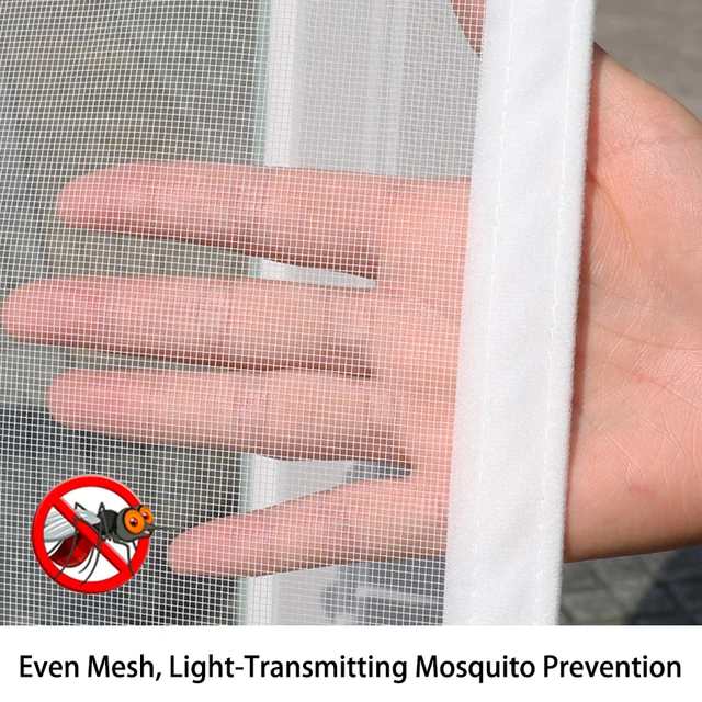 1 White Black Window Screen, Reusable Mesh for Mosquito and Insect Protection, Easy to Install, Suitable for Doors and Windows 2