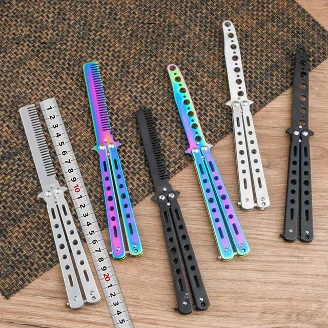 Portable Folding Butterfly Knife CSGO Balisong Trainer Stainless