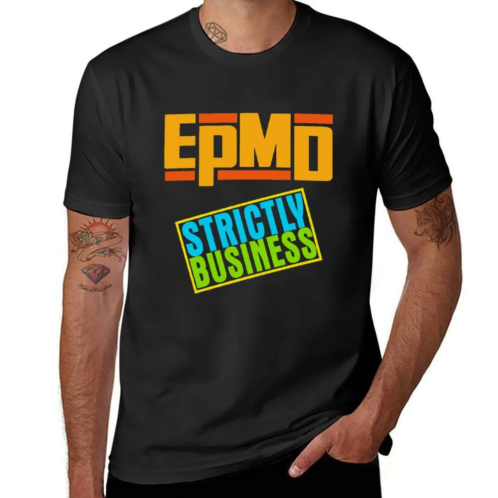 EPMD - Strictly Business replica print T-Shirt anime customizeds slim fit t shirts for men