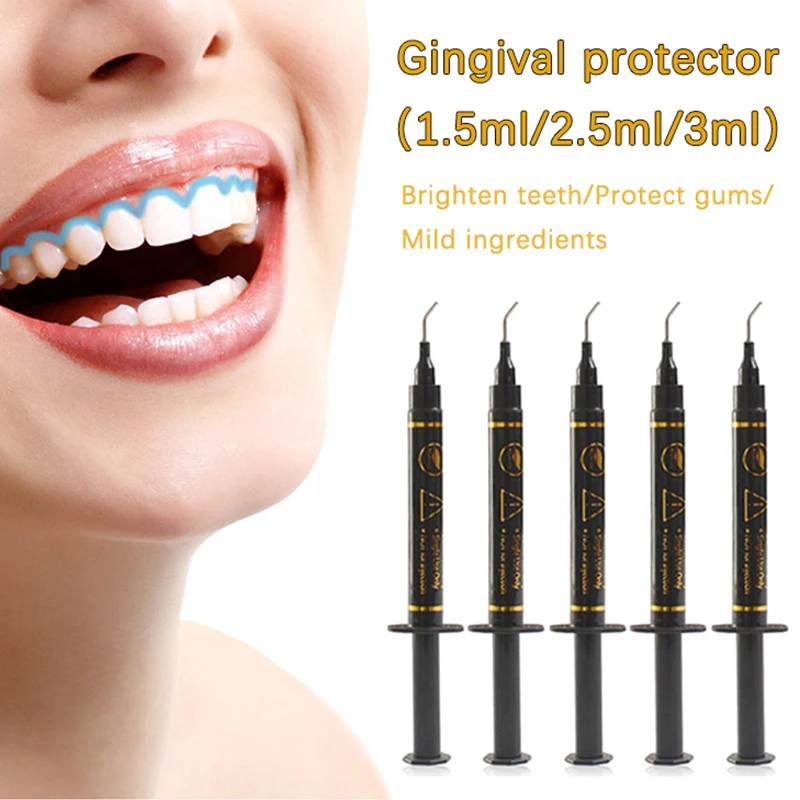 Teeth Whitening Gum Protector 1.5/2.5/3ML Dental Syringe Gum Protector Gel