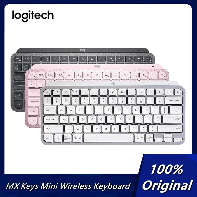 

Original Logitech MX Keys Mini Wireless Keyboard Compact 2.4GHz Bluetooth Keyboard Rechargeable For macOS and Windows
