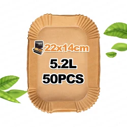 Eco - Friendly Air Fryer Disposable Liners - 10.4L Dual Zone 5.2L Baking Paper (5.2L 50PCS)