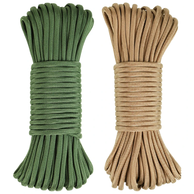 꼰 말 리딩 로프, 다기능 파라코드 랜야드 로프, 캠핑 등산 하이킹 DIY 프로젝트 텐트 빨랫줄, 15 m 